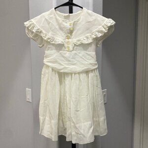 Kate Greenaway Keepsake Vintage Dress Ivory Cottagecore Bib Size 6X